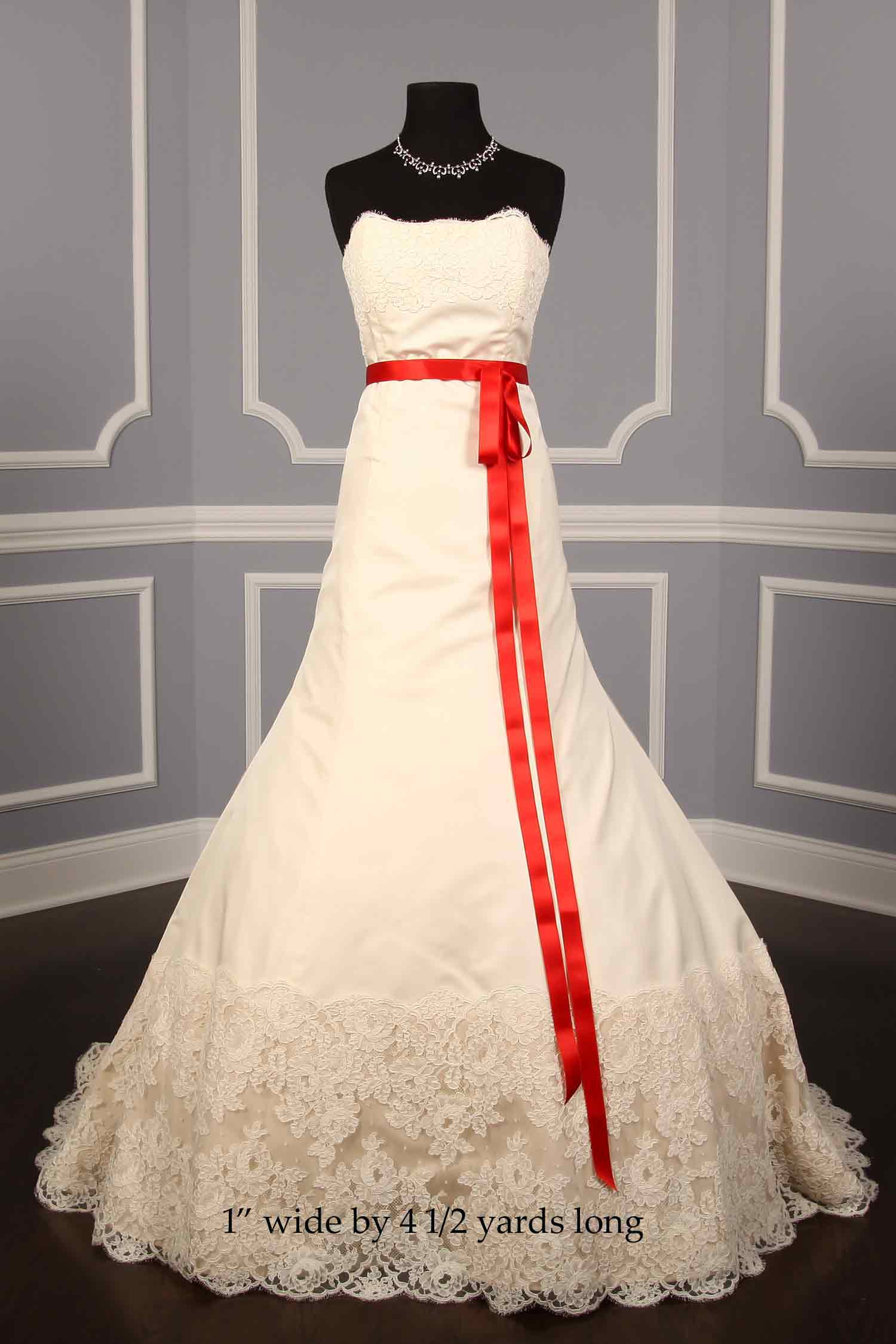 Red Sash Belt Wedding Bridal Formal Swiss Double Faced Satin Ribbon Sashes